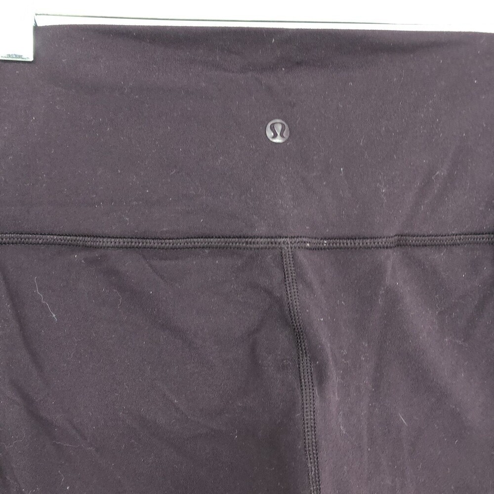 Lululemon Women's Purple Solid Polyester Pull on Mid Rise Activewear Leggings - Picture 5 of 6